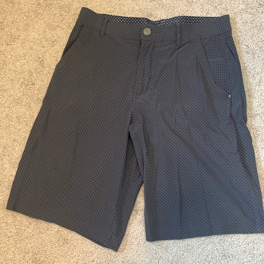 Lululemon Charcoal Gray Polka Dot Shorts